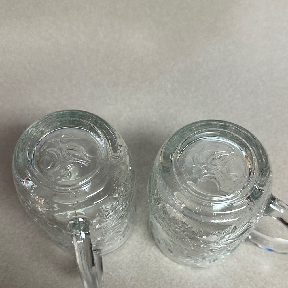 Princess House Clear Glass Leaf Mugs - Picture 11 of 11
